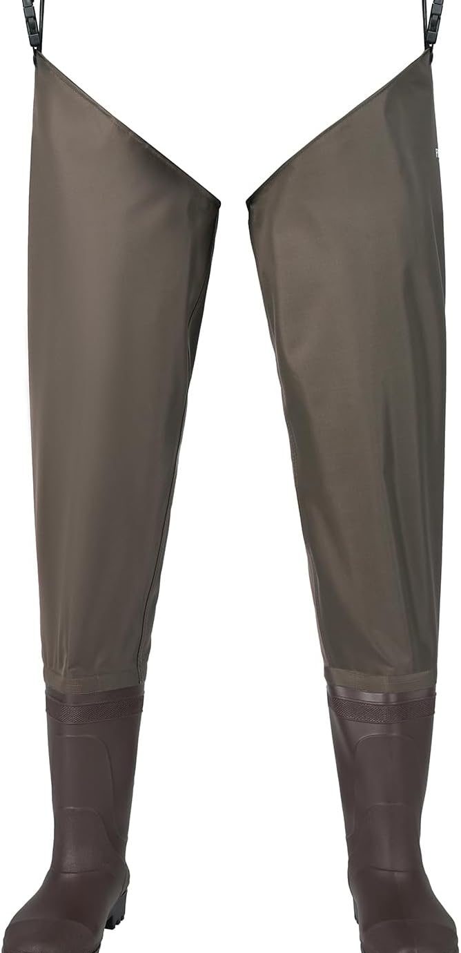 Hip Waders Waterproof Hip Boots Cleated 2-Ply Nylon/PVC Fishing Hip Wader - Image 4